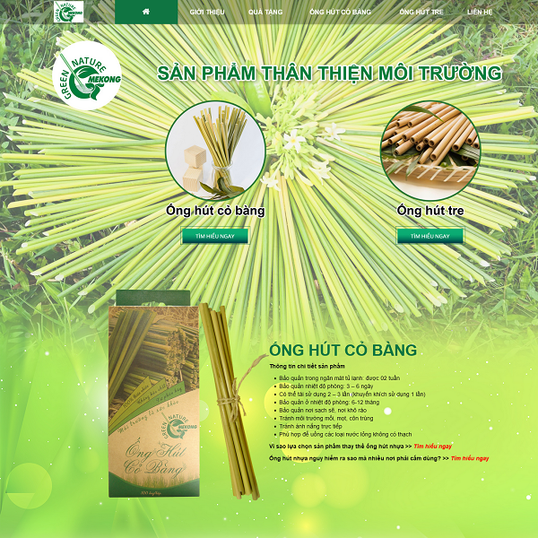 Theme Ống hút Mekong Green Narture